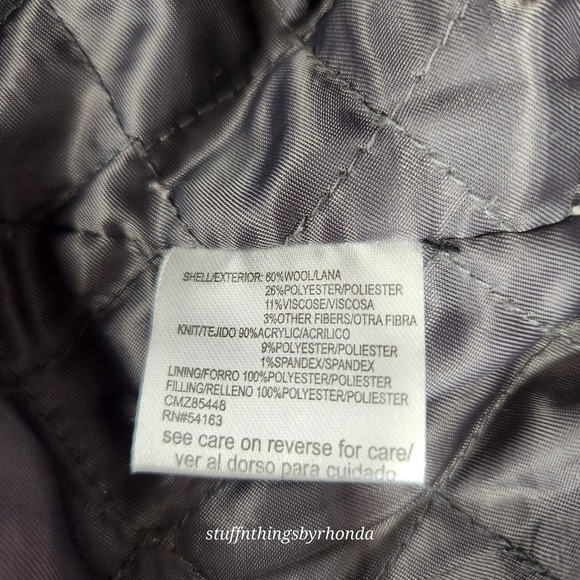 Calvin Klein Men's Charcoal Gray Wool Blend Full Double Zip Jacket - Size L /54" - Picture 8 of 12